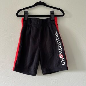 HIS Black Red Ghostbusters Logo Athletic Shorts